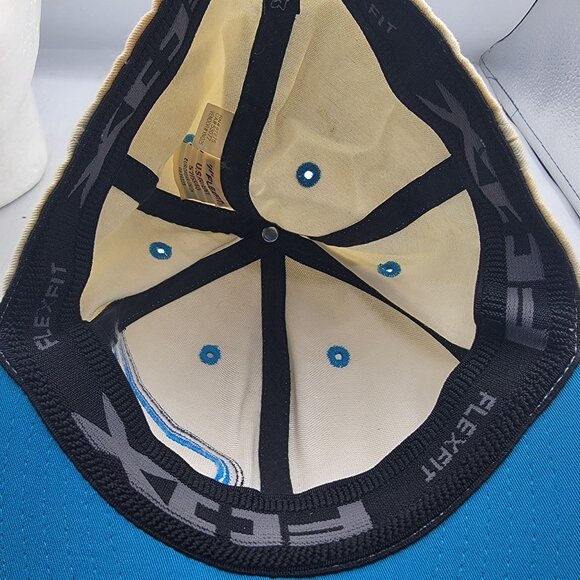 Fox Racing Small Medium White Blue Fitted Hat Motorcycles Motorcross Casual - Picture 7 of 10